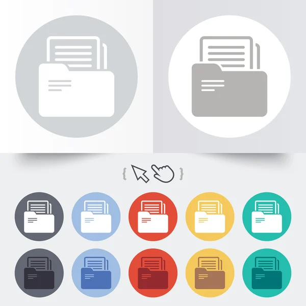 Document map teken. boekhoudkundige binder symbool. — Stockvector