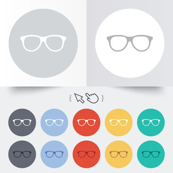 Retro glasses sign icon. Eyeglass frame symbol. — Stock Vector