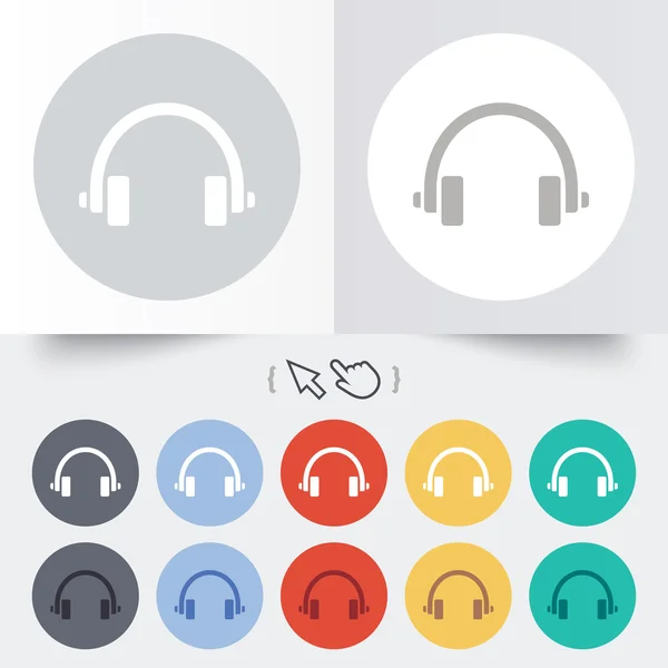 Icono de signo de auriculares. Botón auriculares . — Vector de stock