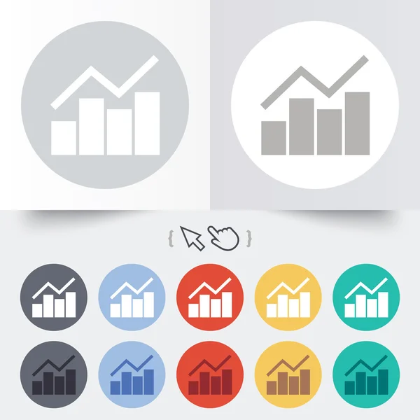 Icono de signo gráfico gráfico gráfico. Diagrama símbolo . — Vector de stock