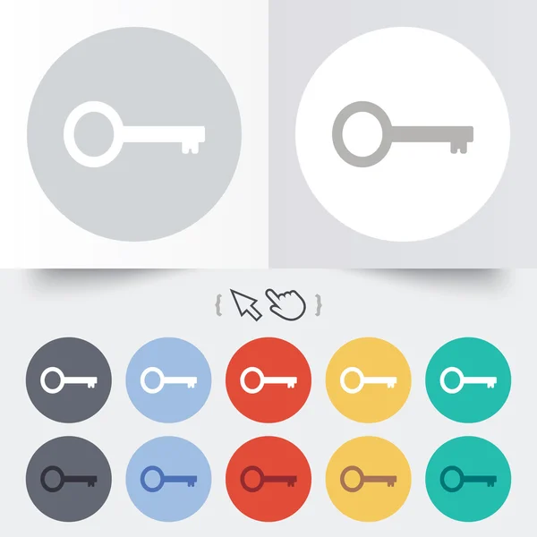 Key sign icon. Unlock tool symbol. — Stock Vector