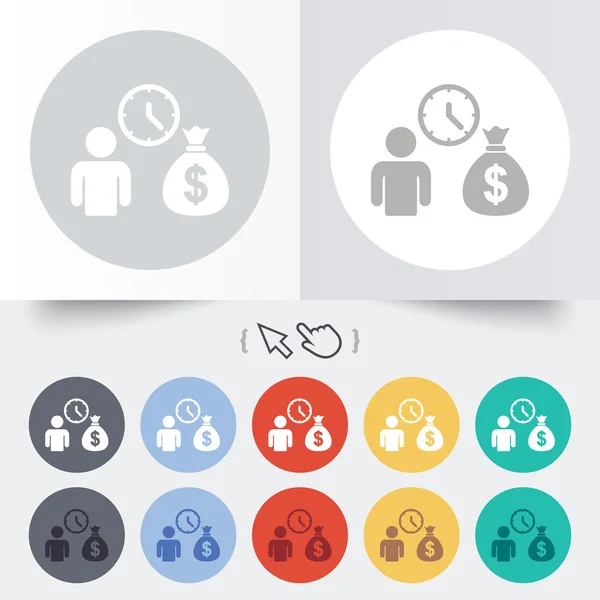 Bancaire leningen Meld pictogram. krijgen snel geldsymbool. — Stockvector