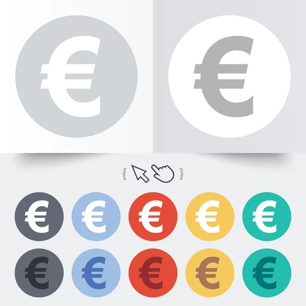 Euro sign icon. EUR currency symbol. — Stock Vector