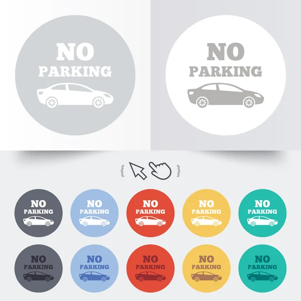 No parking sign icon. Private territory symbol. — Stock Vector