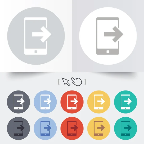 Ausgehende Rufzeichen-Symbol. Smartphone-Symbol. — Stockvektor