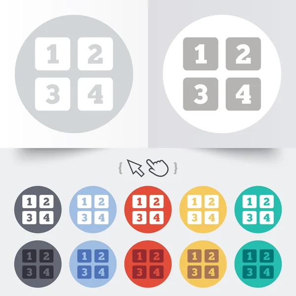 Icône clavier téléphone portable signe. Symbole des chiffres . — Image vectorielle