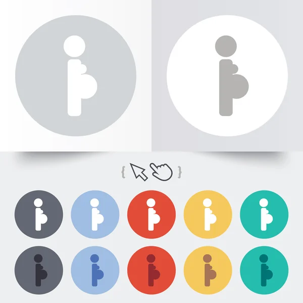 Pregnant sign icon. Pregnancy symbol. — Stock Vector