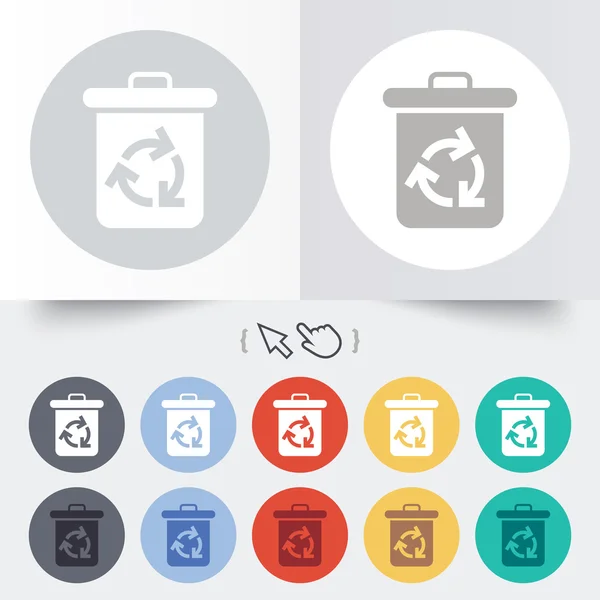 Recycleren bin pictogram. hergebruik of verminderen van symbool. — Stockvector