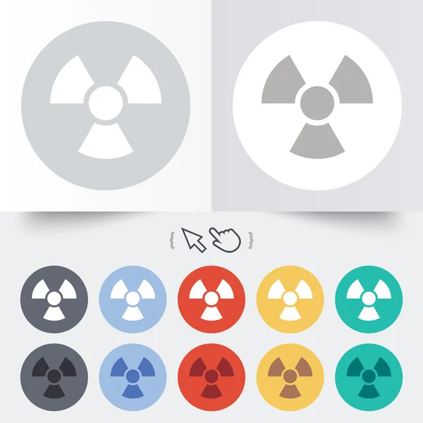 Radiation sign icon. Danger symbol. — Stock Vector