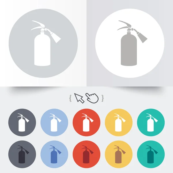 Brandblusser teken pictogram. brand veiligheid symbool. — Stockvector