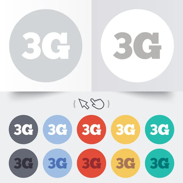 Assinatura 3G. Tecnologia de telecomunicações móveis . — Vetor de Stock