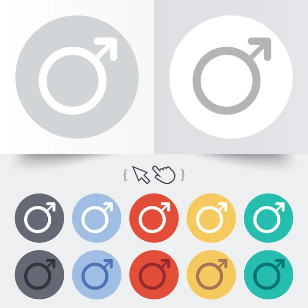 Male sign icon. Male sex button. — Stock Vector