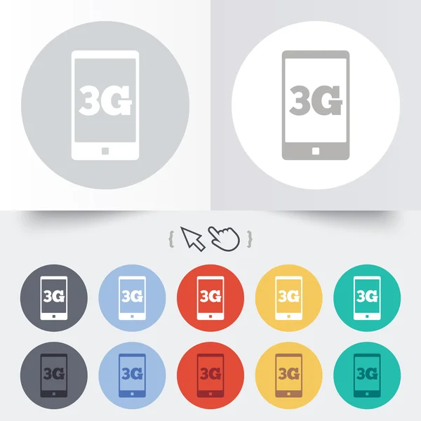 3g teken. mobiele telecommunicatietechnologie. — Stockvector