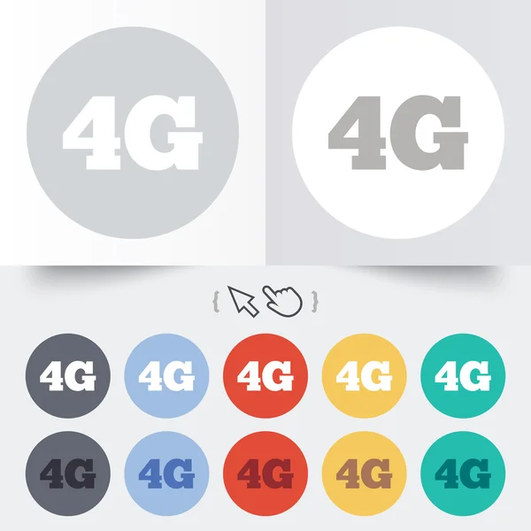 Signo 4G. Tecnología de telecomunicaciones móviles . — Archivo Imágenes Vectoriales