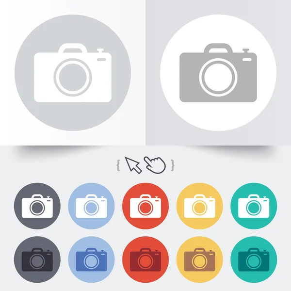 Camera teken fotopictogram. Foto symbool. — Stockvector