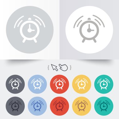 çalar saat işareti simgesi. Alarm sembolü kadar uyan.