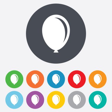 Balon işareti simgesi. doğum günü hava balonu.