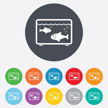 akvaryum işareti simgesi. simge su balık.