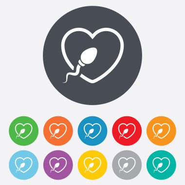 sperm işareti simgesi. Döllenme sembolü.