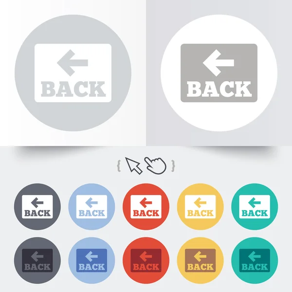 Pijlpictogram-teken. een back-knop. navigatie symbool — Stockvector