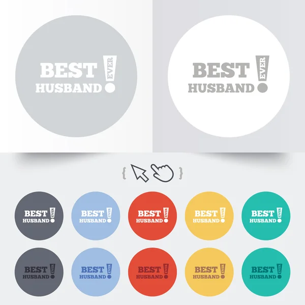 Best husband ever sign icon. Award symbol. — Stock Vector