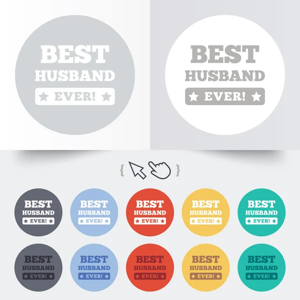 Best husband ever sign icon. Award symbol. — Stock Vector