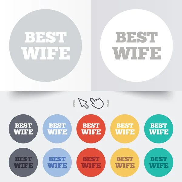 Best wife sign icon. Award symbol. — Stock Vector