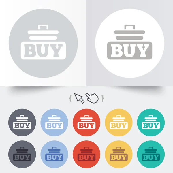 Buy sign icon. Online buying cart button. — Stock Vector