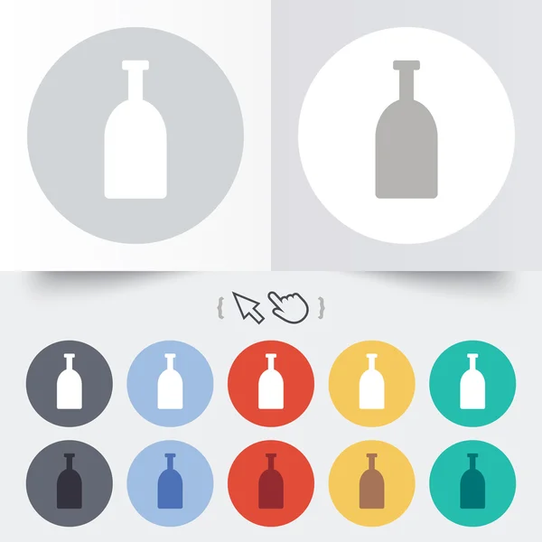 Icona del segno dell'alcol. Simbolo da bere. Bottiglia . — Vettoriale Stock