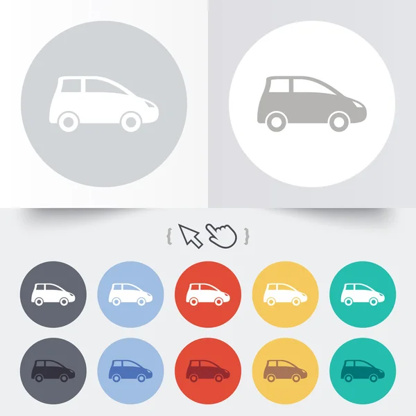 Car sign icon. Hatchback symbol. — Stock Vector