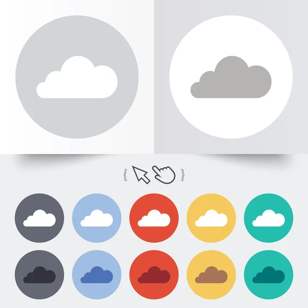 Icono de signo de nube. Símbolo de almacenamiento . — Archivo Imágenes Vectoriales