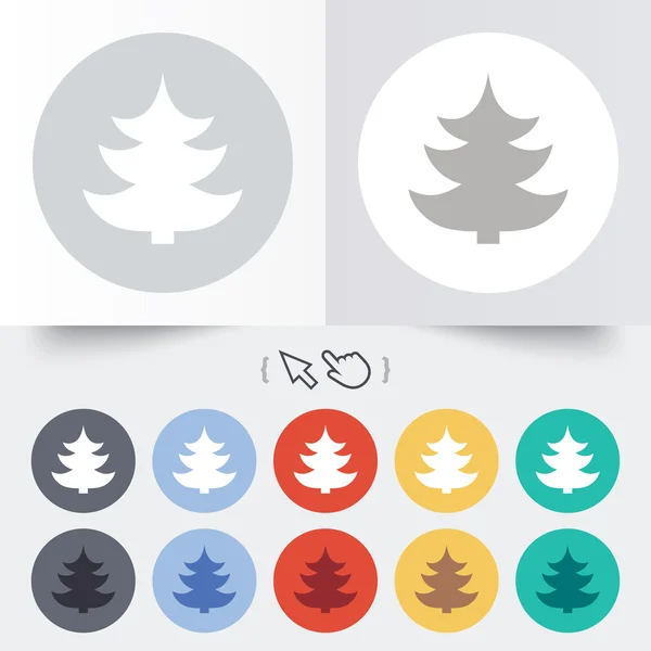 Christmas tree sign icon. Holidays button. — Stock Vector