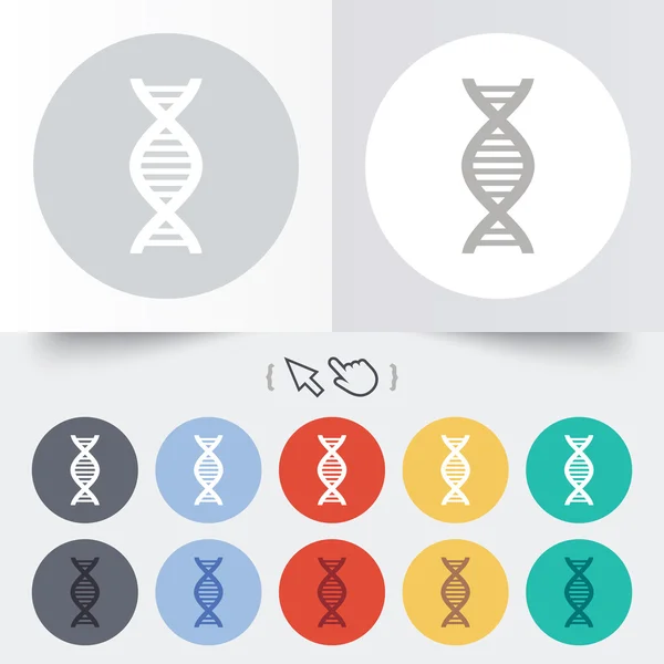 DNA sign icon. Deoxyribonucleic acid symbol. — Stock Vector