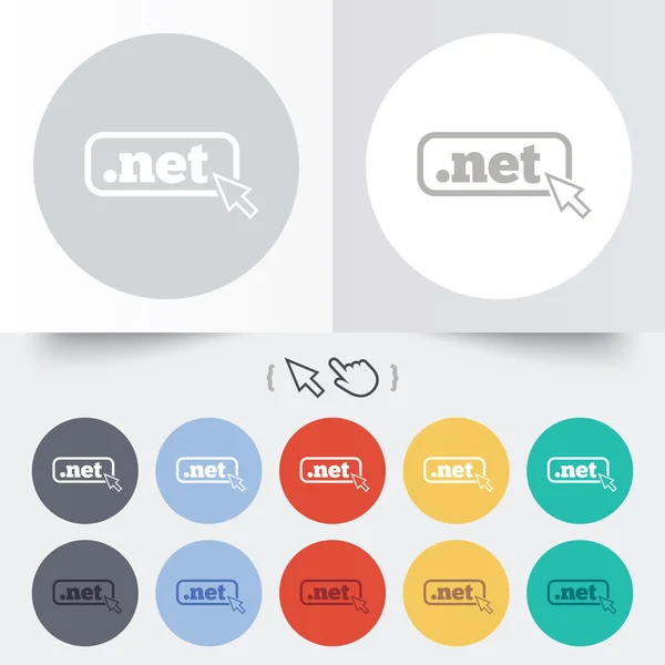 Domein netto teken pictogram. topniveaudomein voor internet — Stockvector