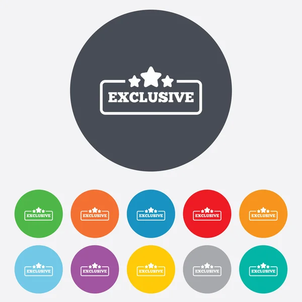 Exclusieve teken pictogram. speciale aanbieding-symbool. — Stockvector