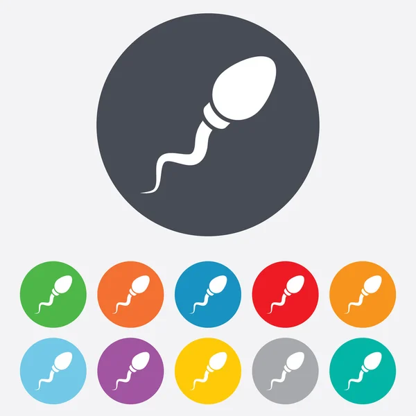 Sperme signe icône. Symbole de fécondation . — Image vectorielle