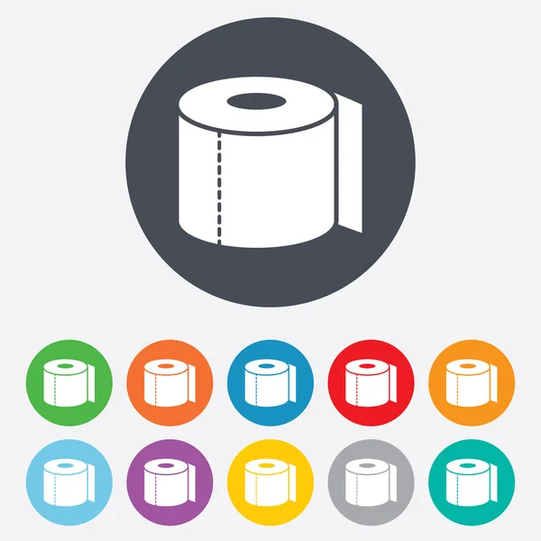 Wc-papier teken pictogram. toilet roll symbool. — Stockvector