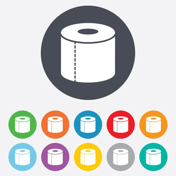 Toilet paper sign icon. WC roll symbol. — Stock Vector
