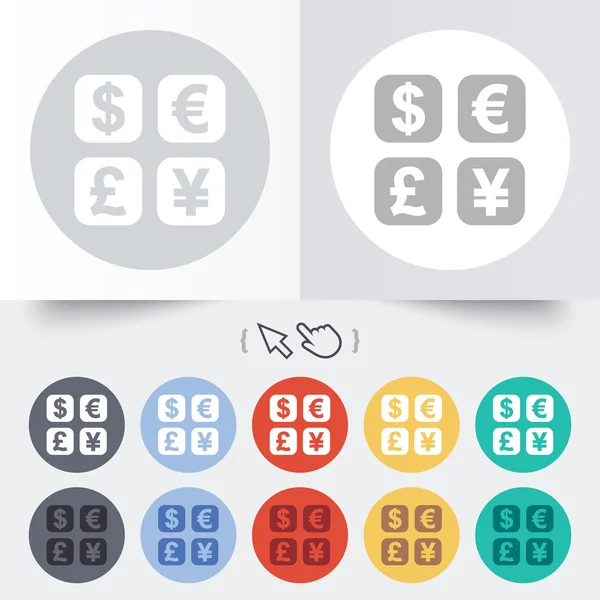 Munt uitwisseling teken pictogram. Valutacalculator — Stockvector