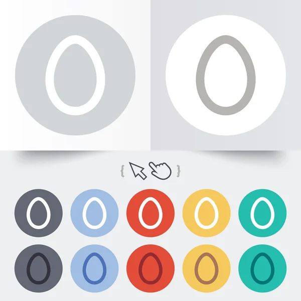 Icono de signo de huevo de Pascua. Símbolo de Pascua. — Vector de stock