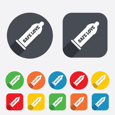 Prezervatif güvenli seks işareti simgesi. bariyer doğum kontrol