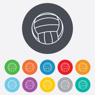 Voleybol işareti simgesi. plaj spor sembolü.