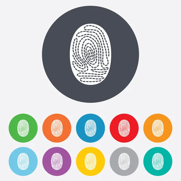 Fingerprint sign icon. Identification symbol. — Stock Vector