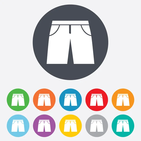 Mens Bermuda shorts sign icon. Clothing symbol. — Stock Vector