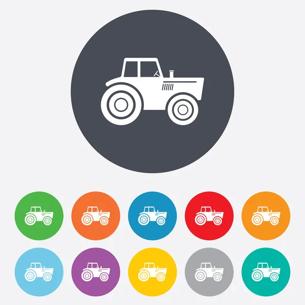 Traktorschild-Symbol. Symbol der Agrarindustrie. — Stockvektor