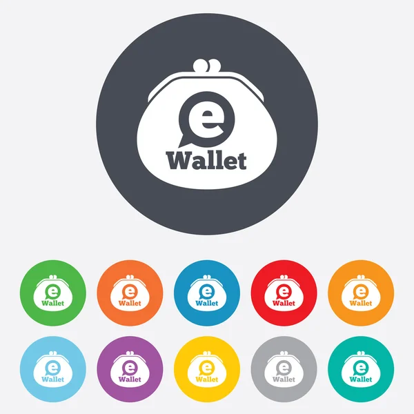 EWallet sign icon. Electronic wallet symbol. — Stock Vector
