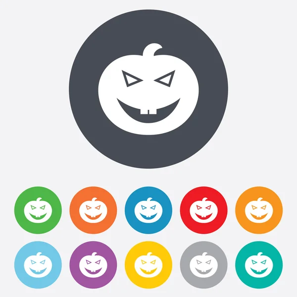 Icono de signo de calabaza de Halloween. Fiesta de Halloween . — Vector de stock