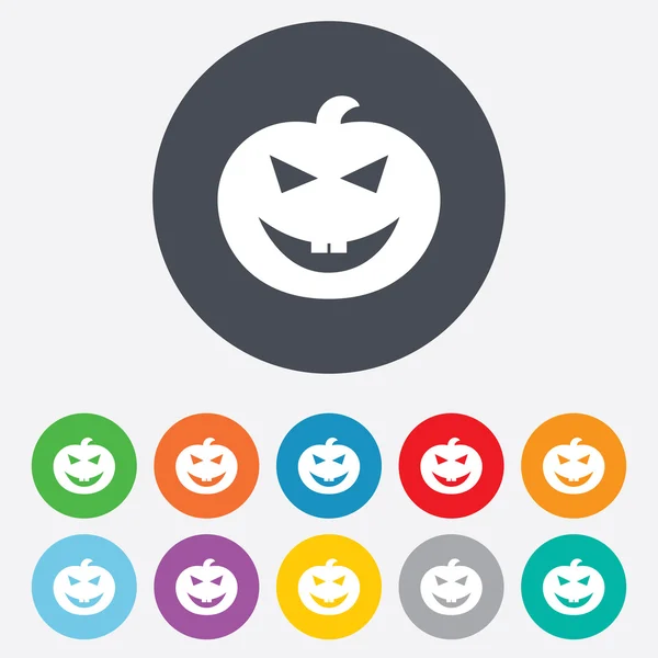 Icône de signe de citrouille Halloween. Fête Halloween . — Image vectorielle
