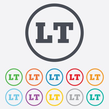 Litvanca dil işareti simgesi. lt çeviri