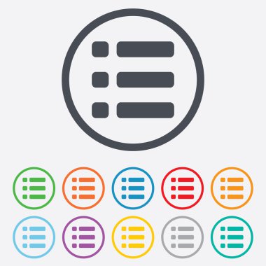 liste işareti simgesi. içerik görüntüleme seçeneği simgesi.